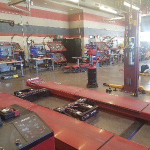 The auto shop where students learn the automotive repair trade.